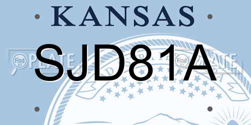 SJD81A Kansas License Plate