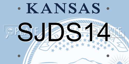 SJDS14 Kansas License Plate