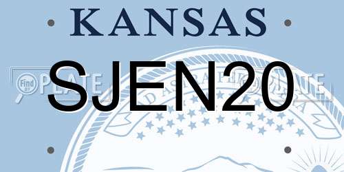 SJEN20 Kansas License Plate