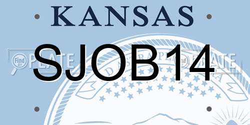 SJOB14 Kansas License Plate