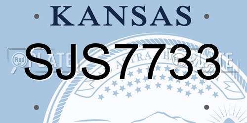 SJS7733 Kansas License Plate