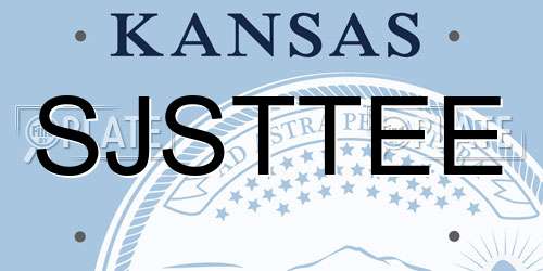 SJSTTEE Kansas License Plate
