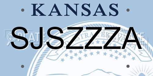 SJSZZZA Kansas License Plate