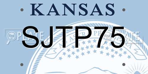 SJTP75 Kansas License Plate