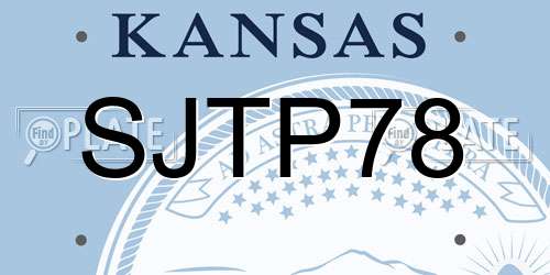 SJTP78 Kansas License Plate