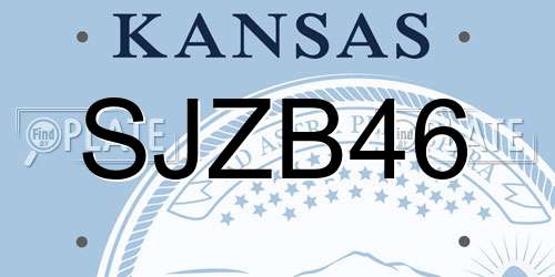 SJZB46 Kansas License Plate