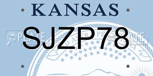 SJZP78 Kansas License Plate