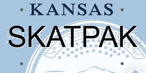 SKATPAK Kansas License Plate