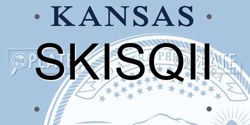 SKISQII Kansas License Plate