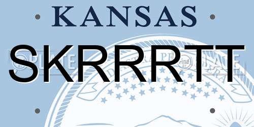 SKRRRTT Kansas License Plate