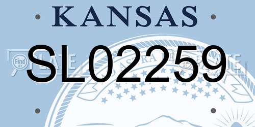 SL02259 Kansas License Plate