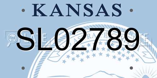 SL02789 Kansas License Plate