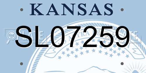SL07259 Kansas License Plate