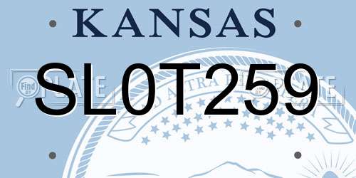 SL0T259 Kansas License Plate