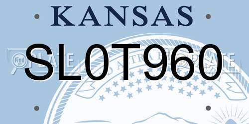 SL0T960 Kansas License Plate