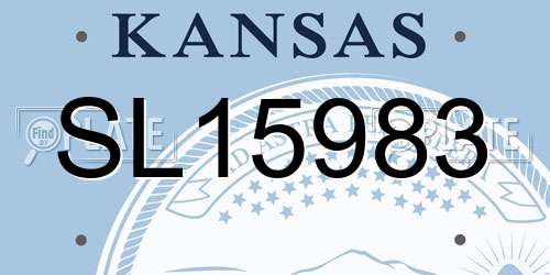 SL15983 Kansas License Plate
