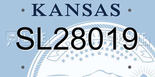 SL28019 Kansas License Plate