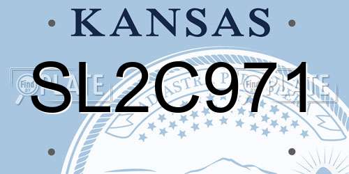 SL2C971 Kansas License Plate