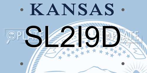 SL2I9D Kansas License Plate