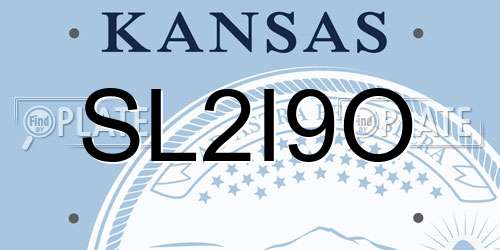 SL2I9O Kansas License Plate