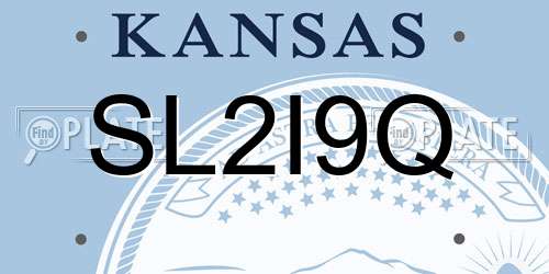 SL2I9Q Kansas License Plate