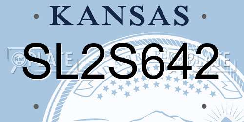 SL2S642 Kansas License Plate