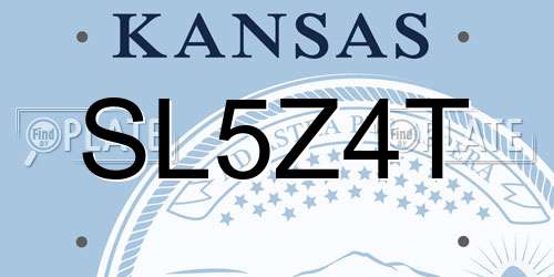 SL5Z4T Kansas License Plate
