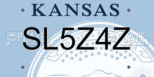 SL5Z4Z Kansas License Plate