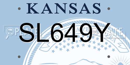 SL649Y Kansas License Plate