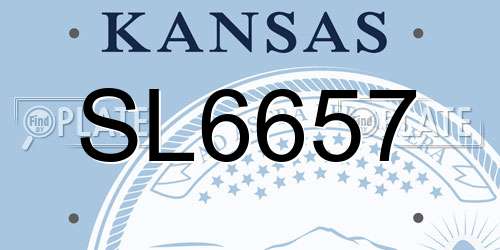 SL6657 Kansas License Plate