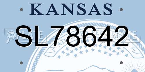 SL78642 Kansas License Plate