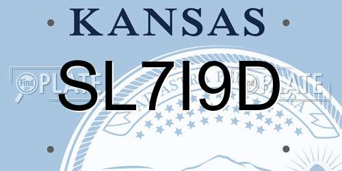 SL7I9D Kansas License Plate