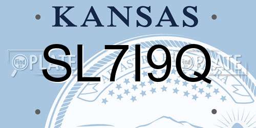 SL7I9Q Kansas License Plate