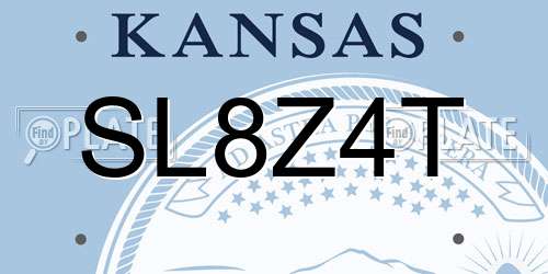 SL8Z4T Kansas License Plate