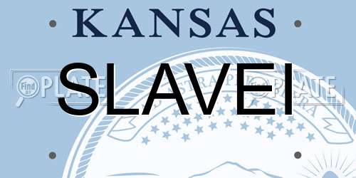 SLAVEI Kansas License Plate