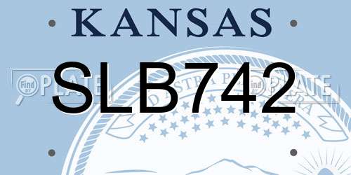 SLB742 Kansas License Plate