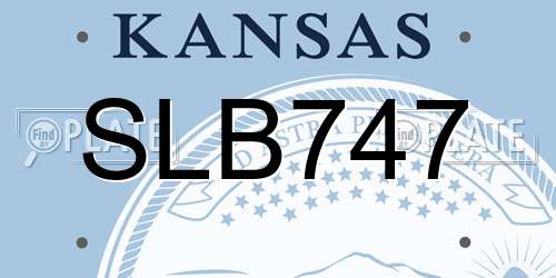 SLB747 Kansas License Plate