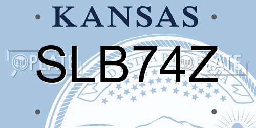 SLB74Z Kansas License Plate