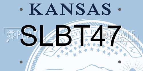 SLBT47 Kansas License Plate