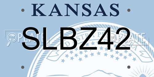 SLBZ42 Kansas License Plate