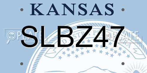 SLBZ47 Kansas License Plate