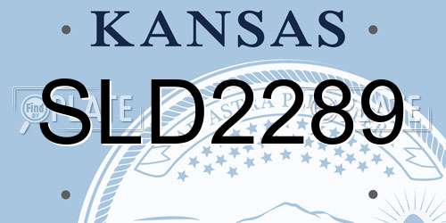 SLD2289 Kansas License Plate