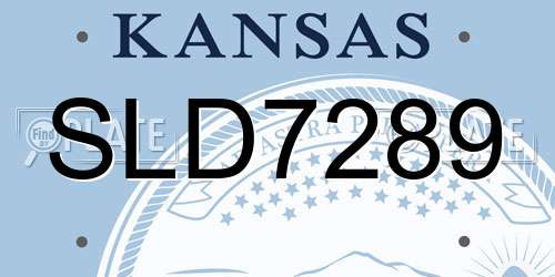 SLD7289 Kansas License Plate