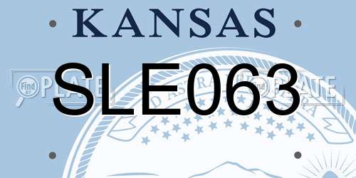 SLE063 Kansas License Plate