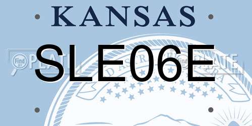 SLE06E Kansas License Plate
