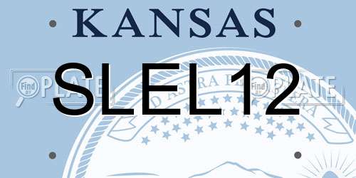 SLEL12 Kansas License Plate