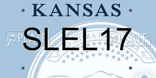 SLEL17 Kansas License Plate