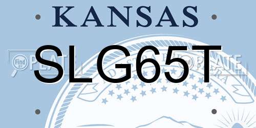 SLG65T Kansas License Plate