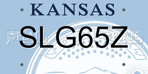 SLG65Z Kansas License Plate