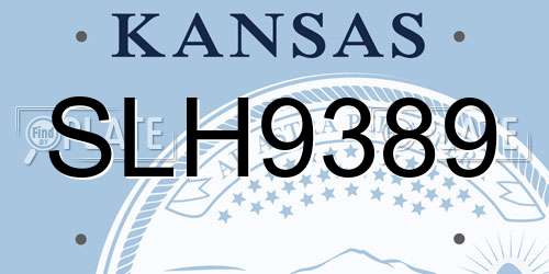 SLH9389 Kansas License Plate